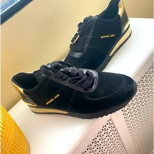 COPY - Michael Kors Black and Gold Sneakers